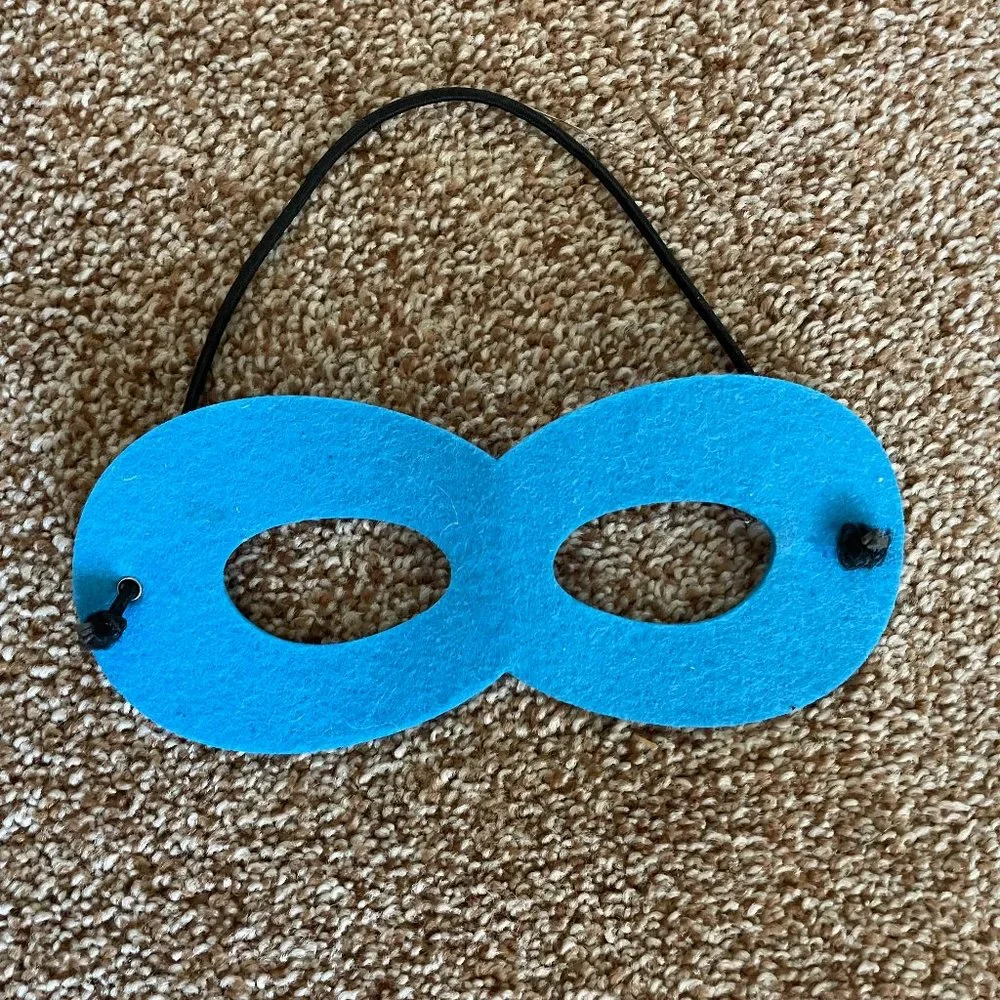 Blue cape and mask
